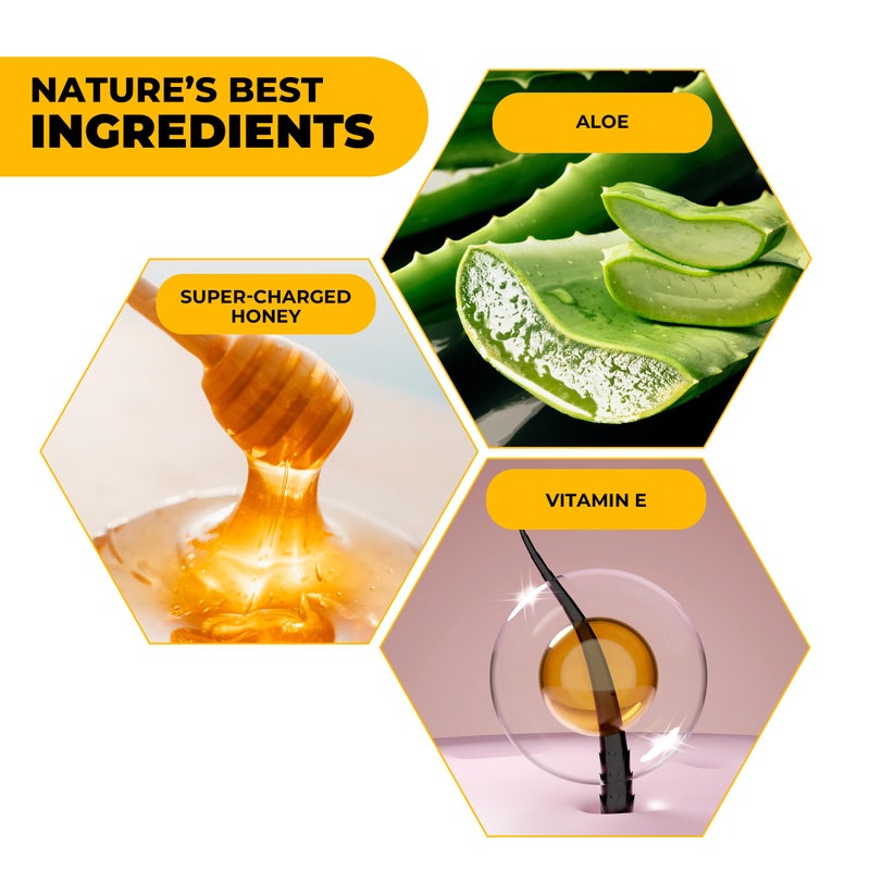 The Doux Curl Cream for Curly Hair with Honey, Aloe & Keratin - Curl Defining Custard for Frizz Control, Moisture & Shine Bee Girl Honey Custard for Natural Hair - Image 5